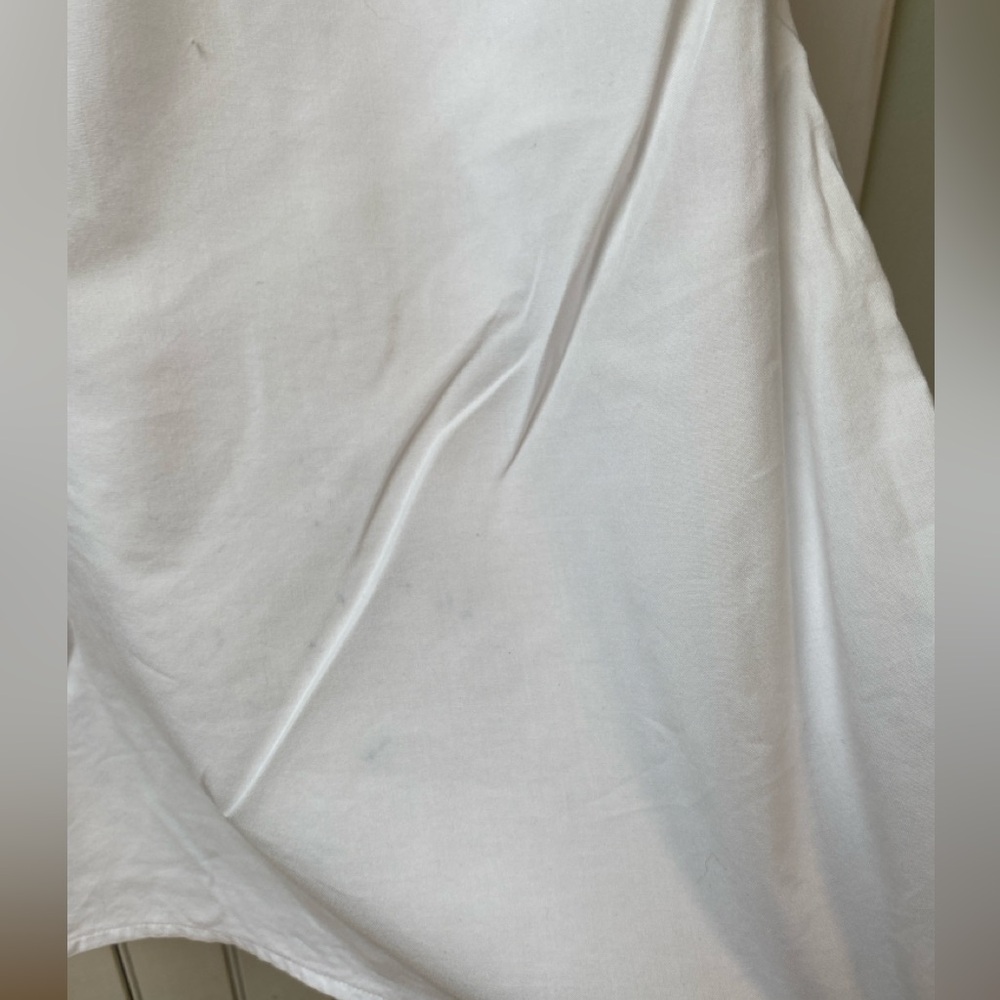 Beachlunchlounge White Smocked Eyelet Sleeve Midi Dress Large - Picture 7 of 11